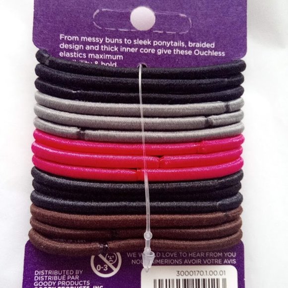 New 15 Count Goody Ouchless Hair Elastics - Picture 2 of 4